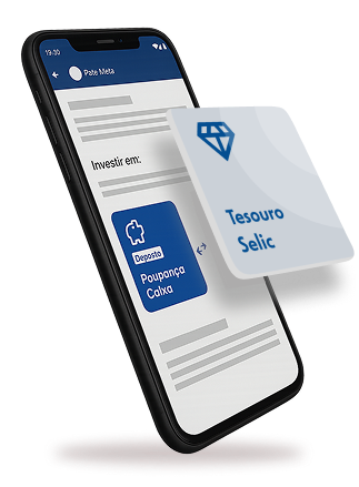 Celular mostrando o app Caixa Tem